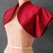 SALE Ruby Red Silk Shantung Bolero Jacket Cover-up
