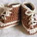 Organic Cotton Brown High Top Baby Sneaker Booties Size 6-9 months reserved for biomathematicsgeek