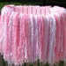 Baby Photography Prop Pink and White Fringe Blanket Ready to Ship