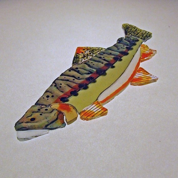 Stained Glass Trout by westernartglass on Etsy