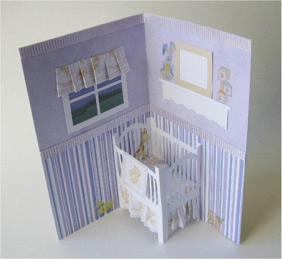 Nursery Crib Pop up Display Card