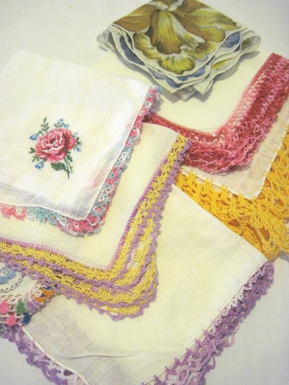 Collection of Vintage Ladies Hankies