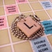 Wood Scrabble Tile Necklace Letter L with 16 Inch Ballchain
