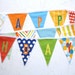 Happy Birthday Fabric Flag Banner Garland