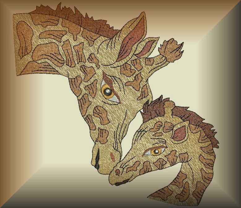 Realistic Giraffes Machine Embroidery Designs