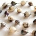 Striped and Spotted Agate Necklace with Charcoal Baroque Pearls in Silver