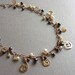 14K GF Hammered Spiral, Hematite, and Pearl Necklace (Lumina 708)