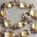Faceted Citrine and Iolite ("Water Sapphire") Bracelet in Gold