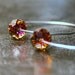LAST PR. Red Fuschia Hoop Earrings - Fireball ... Swarovski Fiery Volcano Simple Drop on Delicate Sterling Silver Circle - Women's Jewelry