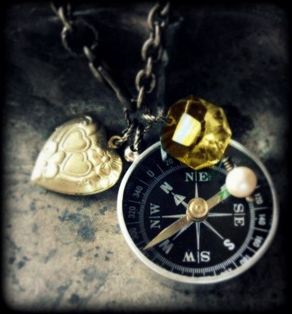 FOLLOW Vintage Compass Gypsy Travel Boho Chic Bracelet