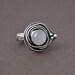 RESERVED LISTING....Moonstone and Oxidized Silver Nebula Ring