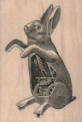 Steampunk rabbit bunny  rubber stamps place cards gifts  unmounted 16032