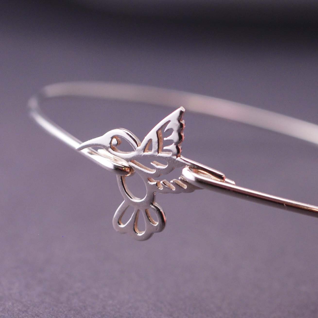 Hummingbird Jewelry Hummingbird Bracelet Stackable Sterling