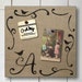 Bird Monogram - Burlap Feed Sack over Cork Message Board - Custom 20 inch