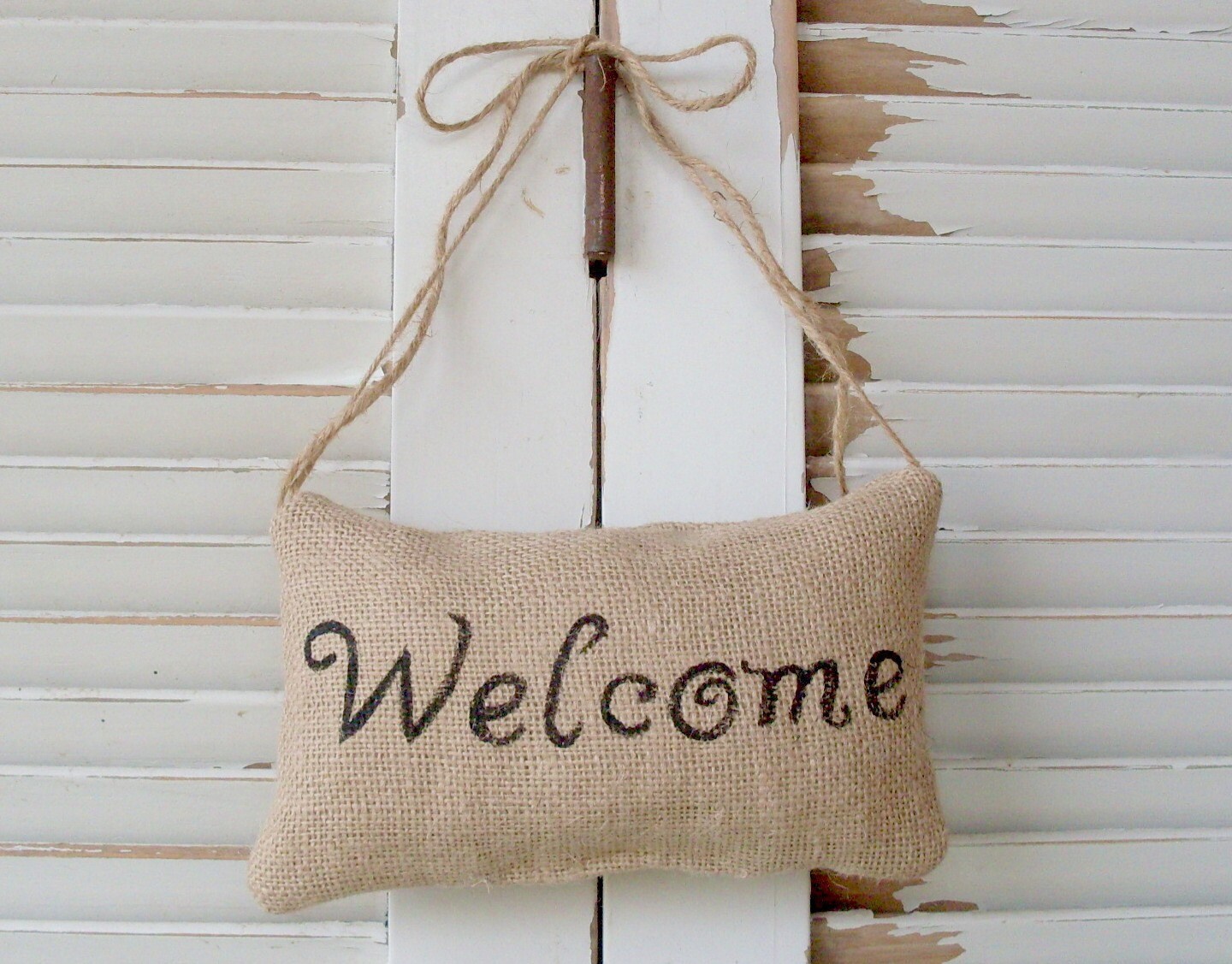Burlap Pillow Door Hanger