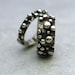 Meteorite Wedding Ring Bands in Sustainable Sterling Silver - Handmade for the Uncommon Couple