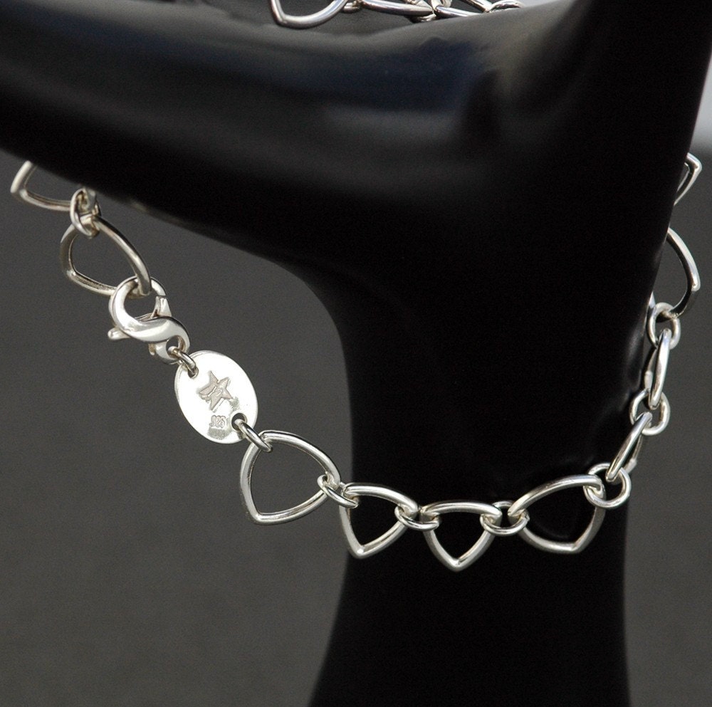 Triangle Link Necklace Handmade Chain in Sterling Silver