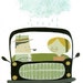Driving in Europe. Limited edition print.