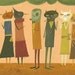 A Party. Original gouache painting by Matte Stephens.