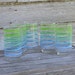 Retro Drinking Glasses in Green and Blue