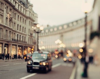 London Photography, Abstract London Print, Regent Street, Travel, London Decor, Gold British Wall Art - She Called Herself London