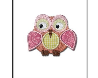 Owl Applique Design Machine Embroidery Design Fits 4x4 PES JEF HUS dst sew xxx vip