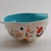 Unique Ceramic Bowl with Flower Decals
