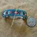 RESERVED loom/square stitch beaded Teal Ponytail Barrette