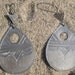 Old Silver Teardrop Etched Earrings