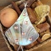 Stained Glass Suncatcher Pink Flocked Christmas Tree
