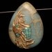 RESERVED Listing for LEBAILLY Staring at the Sea Mermaid Sea Goddess Aqua Terra Jasper & Polymer Clay face BEAD