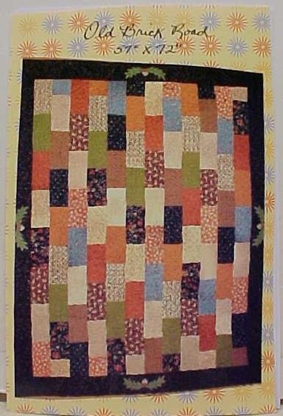 Items similar to Quilt Pattern Old Brick Road 54 x 72 Scrappy Quilt on Etsy Harlequin quilt charm pattern beyer jinny jinnybeyer patterns kit studio enregistre depuis runner memories holiday table
