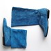 vintage Turquoise Suede Slouch Flat Cuff Boots . Soft . sz 7 7.5