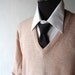 vintage Taupe Knit Boyfriend / Mens Sweater . l xl