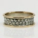 Lizard Skin Ring in Sterling silver and 14k gold