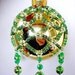 Lovely Victorian Pattern Glass Beaded Christmas Ball Ornament Collar
