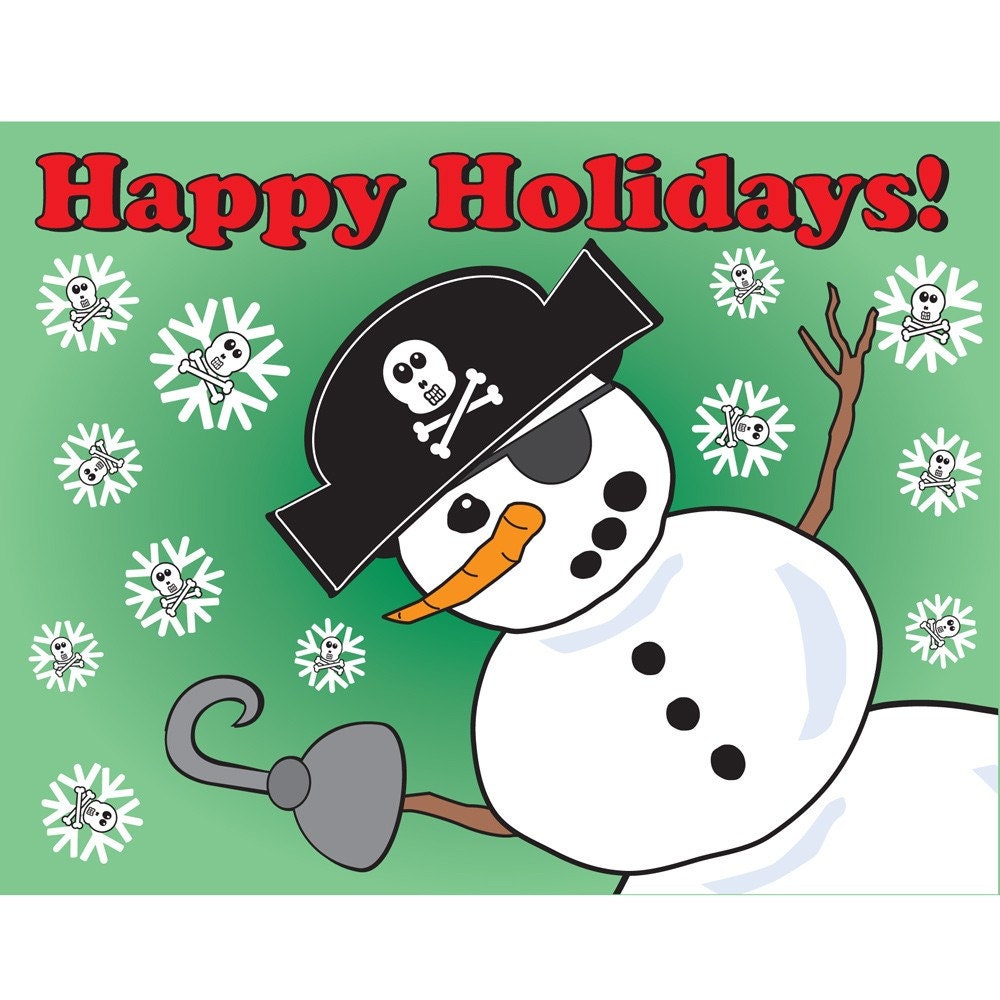 Pirate Christmas Cards 