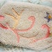 vintage beaded change purse made in belgium . embroidery with tiny pearly seed beads