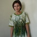 RESERVED FOR Tara - Spicy Toast Wild Grassy Tundra Blouse green spring waist sash