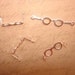 4 Sterling Silver Plate Tiny Eyeglass Frame Jewelry Charms/Collage/Mixed Media Art/Scrapbook Art/Crazy Quilt on Etsy