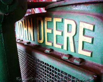 John Deere tractor photo, Tractor photography, Farm photography, Green and yellow, Rustic, Farm wall art, 8x10, 11x14, 16x20