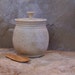 SALE - Textured White Handmade Stoneware Ceramic Pottery Canister