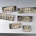 6 Black & White Mosaic Text Tiles. Words. Family Laughter Sisters Love Joy Gratitude