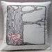 custom heart -- tree print pillow cover -- personalized with your names or initials