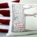 custom heart -- tree print pillow cover -- personalized with your names or initials