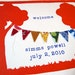 welcome - new baby custom print - orange rainbow