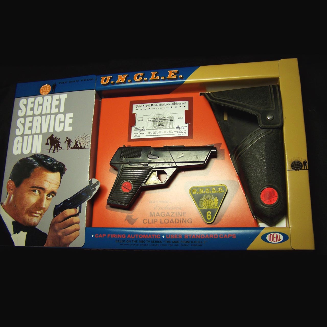 1965 Ideal Man From UNCLE SERVICE GUN gun set REPROduction toy