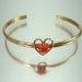 Krementz Coral Heart Bracelet Vintage