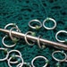 Green Streak Set of 7 Lucky Rings Stitch Markers 12mm