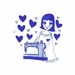 SALE Sew In Love ... 8 x 10 Silkscreen